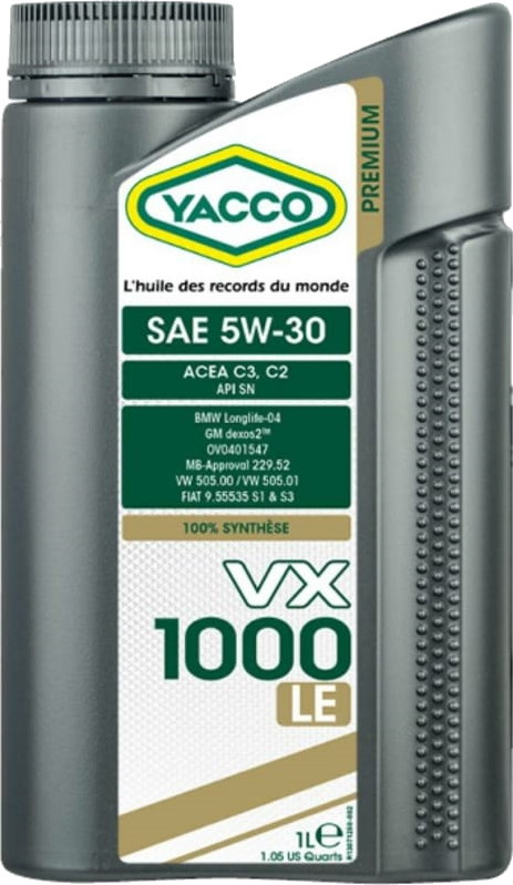 Yacco VX 1000 LE 5W-30 1 л