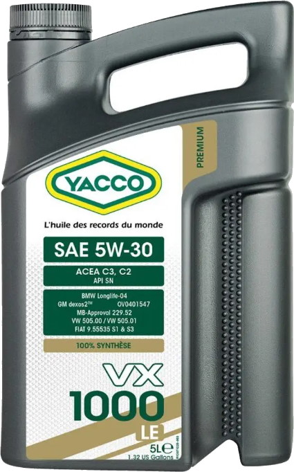 Yacco VX 1000 LE 5W-30 5 л