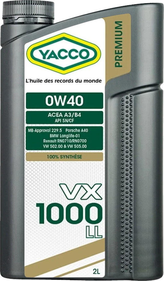 Yacco VX 1000 LL 0W-40 2 л