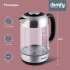 Чайник электрический DOMFY DSM-EK401, 2200Вт, черный и прозрачный