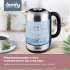 Чайник электрический DOMFY DSM-EK401, 2200Вт, черный и прозрачный