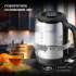 Чайник электрический Hyundai HYK-G3402, 2200Вт, серый и серебристый