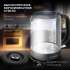 Чайник электрический Hyundai HYK-G3402, 2200Вт, серый и серебристый