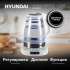 Чайник электрический Hyundai HYK-G5507, 2200Вт, белый и серебристый