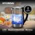 Чайник электрический Hyundai HYK-G8406, 2200Вт, прозрачный и черный