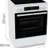 Электрическая плита Gorenje GEC6C40WD,  стеклокерамика,  без крышки,  белый