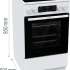 Электрическая плита Gorenje GECS5C70WA,  стеклокерамика,  инфракрасная,  без крышки,  белый/черный