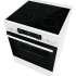 Электрическая плита Gorenje GECS6C70WC,  стеклокерамика,  без крышки,  белый/черный