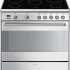 Электрическая плита SMEG SUK91CMX9,  стеклокерамика,  электрическая,  без крышки,  нержавеющая сталь/серебристый