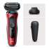 Электробритва Braun Series 6 61-R1200S,  красный и черный