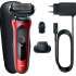 Электробритва Braun Series 6 61-R1200S,  красный и черный