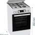 Газовая плита Gorenje GK5C42WF-B,  электрическая духовка,  металлическая крышка,  чугун, белый