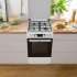 Газовая плита Gorenje GK5C42WF-B,  электрическая духовка,  металлическая крышка,  чугун, белый