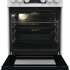 Газовая плита Gorenje GK5C42WF-B,  электрическая духовка,  металлическая крышка,  чугун, белый