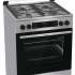 Газовая плита Gorenje GKS6C72XF,  электрическая духовка,  стеклянная крышка,  чугун, нержавеющая сталь