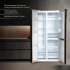 Холодильник трехкамерный Hyundai CS6073FV No Frost, Side by Side, инверторный шампань стекло
