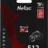 Карта памяти microSDXC UHS-I U3 NETAC P500 Extreme Pro 512 ГБ, 100 МБ/с, Class 10, NT02P500PRO-512G-S,  1 шт.