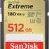Карта памяти SDXC UHS-I U3 Sandisk Extreme 512 ГБ, 180 МБ/с, Class 10, SDSDXVV-512G-GNCIN,  1 шт.