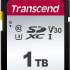 Карта памяти SDXC UHS-I U3 Transcend 300S 1024 ГБ, 100 МБ/с, Class 10, TS1TSDC300S,  1 шт., без адаптера