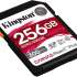Карта памяти SDXC UHS-II U3 Kingston Canvas React Plus 256 ГБ, 300 МБ/с, 90X, Class 10, SDR2/256GB,  1 шт., без адаптера