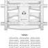 Кронштейн для телевизора ONKRON M6L, 40-75", настенный, поворот и наклон,  белый