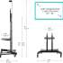 Подставка для телевизора ONKRON TS1881, 50-86", напольный, мобильный,  черный