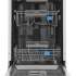Посудомоечная машина Midea MFD45S150Wi,  узкая, напольная, 44.8см, загрузка 10 комплектов, белая