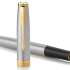 Ручка перьев. Parker Sonnet Core F527 (CW1931504) Stainless Steel GT F ст.нерж. подар.кор.