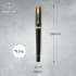 Ручка перьев. Parker Urban Core F309 (1931593) Muted Black GT F ст.нерж. подар.кор.