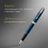 Ручка роллер Parker Sonnet Core T539 (1931535) LaqBlue CT F чернила черн. подар.кор.