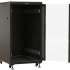 Шкаф коммутационный Hyperline TTBR-1866-AS-RAL9004 TTBR-1866-AS-RAL9004 напольный,  стеклянная передняя дверь,  18U,  600x988x600 мм