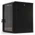 Шкаф коммутационный Hyperline TWB-1266-GP-RAL9004 настенный,  стеклянная передняя дверь,  12U,  600x650x600 мм