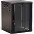 Шкаф коммутационный Hyperline TWB-2245-GP-RAL9004 настенный,  стеклянная передняя дверь,  22U,  600x1086x450 мм