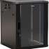 Шкаф коммутационный Hyperline TWB-2766-GP-RAL9004 настенный,  стеклянная передняя дверь,  27U,  600x1304x600 мм