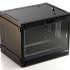 Шкаф коммутационный Hyperline TWB-FC-1566-GP-RAL9004 настенный,  стеклянная передняя дверь,  15U,  600x787x600 мм