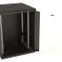 Шкаф коммутационный Hyperline TWB-FC-1566-GP-RAL9004 настенный,  стеклянная передняя дверь,  15U,  600x787x600 мм