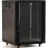 Шкаф коммутационный Hyperline TWB-FC-1566-GP-RAL9004 настенный,  стеклянная передняя дверь,  15U,  600x787x600 мм