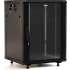 Шкаф коммутационный Hyperline TWB-FC-2245-GP-RAL9004 настенный,  стеклянная передняя дверь,  22U,  600x1098x450 мм