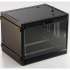 Шкаф коммутационный Hyperline TWB-FC-2266-GP-RAL9004 настенный,  стеклянная передняя дверь,  22U,  600x1098x600 мм