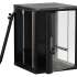 Шкаф коммутационный Hyperline TWB-FC-2266-GP-RAL9004 настенный,  стеклянная передняя дверь,  22U,  600x1098x600 мм