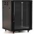 Шкаф коммутационный Hyperline TWB-FC-2266-GP-RAL9004 настенный,  стеклянная передняя дверь,  22U,  600x1098x600 мм