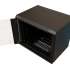 Шкаф коммутационный WRLINE WR-TW-1245-GP-RAL9004 настенный,  стеклянная передняя дверь,  12U,  600x650x450 мм
