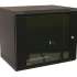 Шкаф коммутационный WRLINE WR-TW-1245-GP-RAL9004 настенный,  стеклянная передняя дверь,  12U,  600x650x450 мм