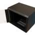 Шкаф коммутационный WRLINE WR-TW-1266-GP-RAL9004 настенный,  стеклянная передняя дверь,  12U,  600x650x600 мм