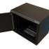 Шкаф коммутационный WRLINE WR-TW-1266-SR-RAL9004 настенный,  металлическая передняя дверь,  12U,  600x650x600 мм