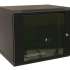 Шкаф коммутационный WRLINE WR-TW-1566-GP-RAL9004 настенный,  стеклянная передняя дверь,  15U,  600x775x600 мм