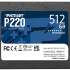 SSD накопитель Patriot P220 P220S512G25 512ГБ, 2.5", SATA III,  SATA