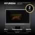 Встраиваемая микроволновая печь Hyundai HBW 2560 DX, 25л, 900Вт, черная сталь