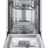 Встраиваемая посудомоечная машина Samsung DW50R4050BB/WT,  узкая, ширина 45см, полновстраиваемая, загрузка 10 комплектов