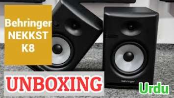 Behringer Nekkst K8 Active Studio Monitors Unboxing In Urdu | Mux Sound | 2022